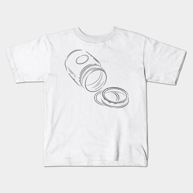 Mason Jar Kids T-Shirt by Jonathan Wightman